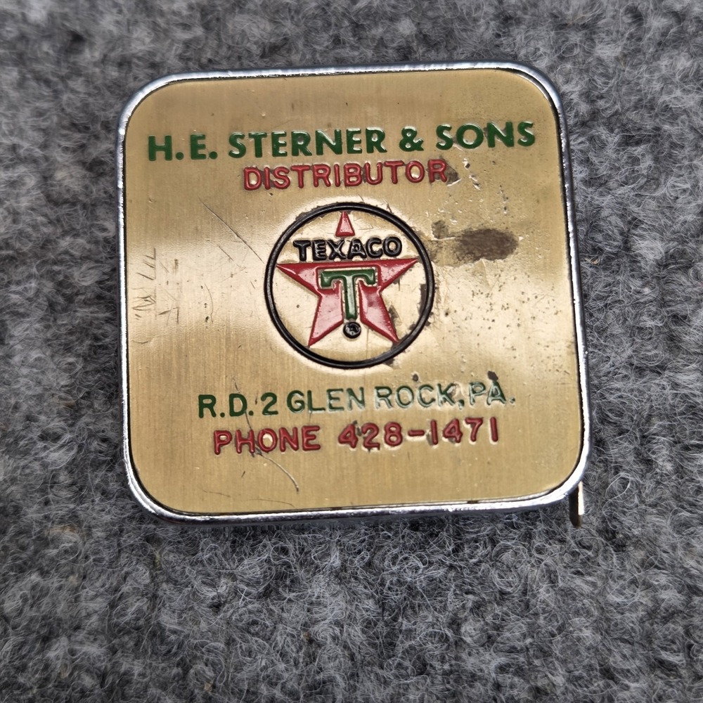 Vintage Texaco Advertising tape‎ measure oil and gas collectible industrial lube